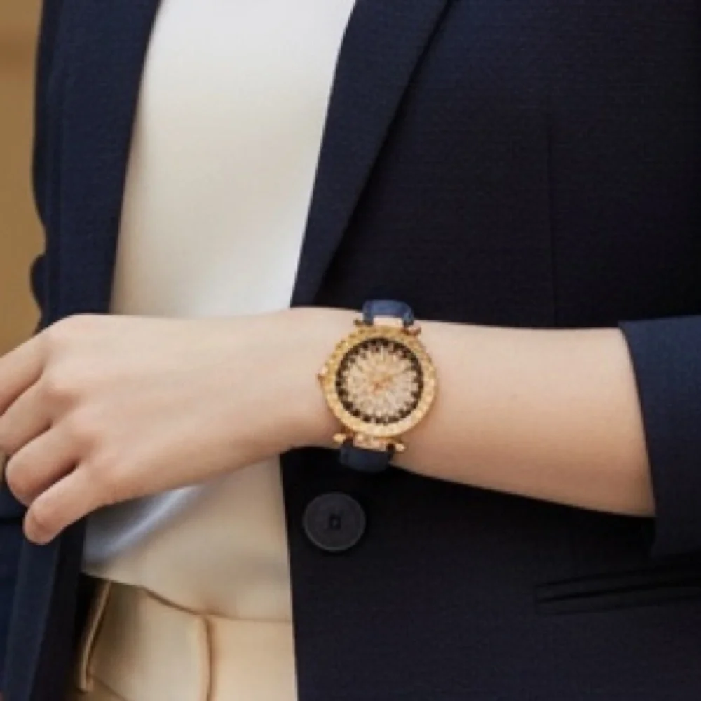 Pretty Little Stary Sky Blue + Rose Gold Ladies Wrist Watch